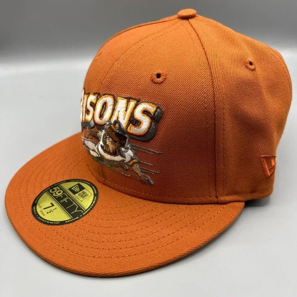 New Era Buffalo Bisons Hat Men 7 1/2 59Fifty New Era MiLB Fitted Cap Size ONE SIZE - 3 Thumbnail