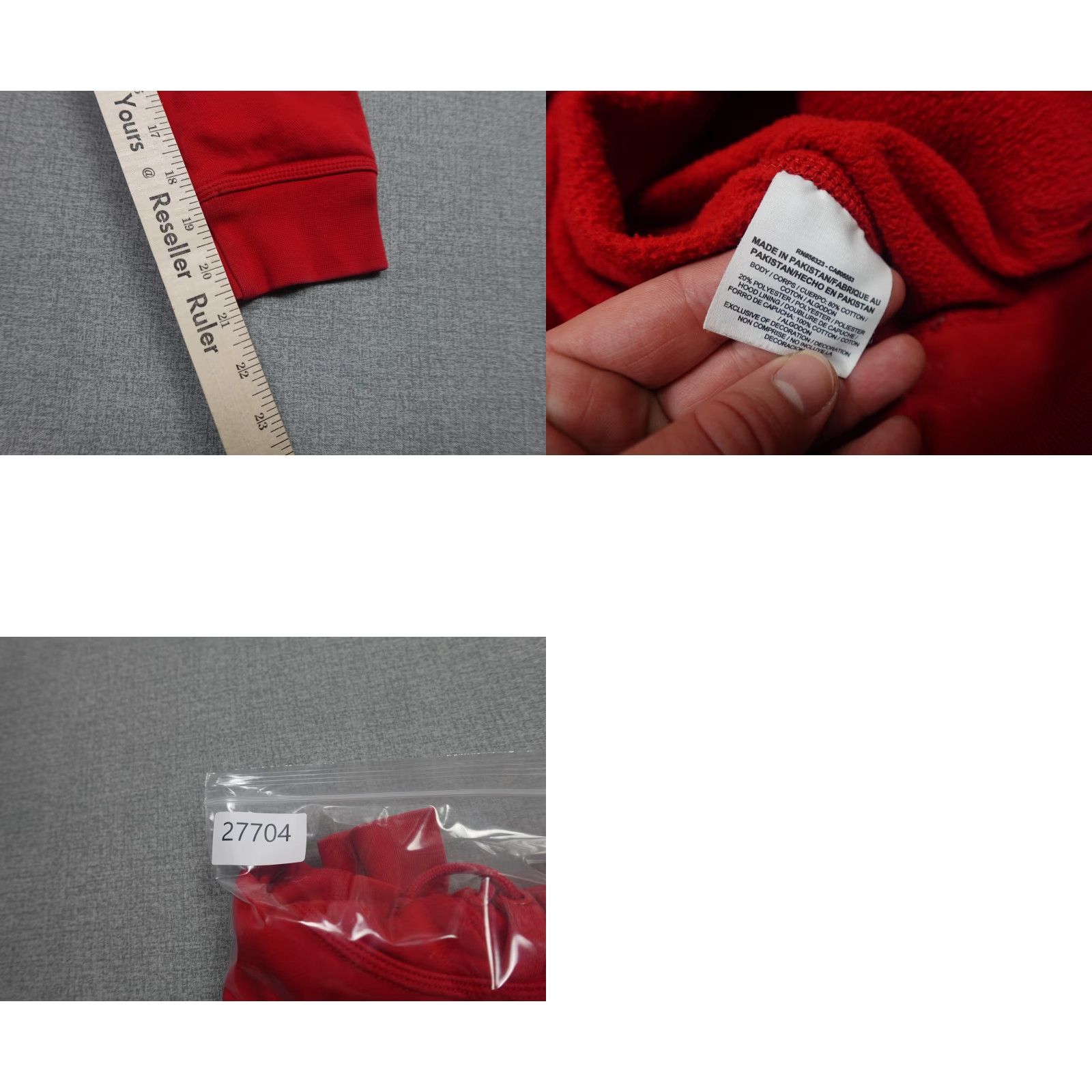 Nike Nike Sweatshirt Mens Large Red Fleece Hoodie Kangaroo Pocket Swoosh Logo Embroidered Size US L / EU 52-54 / 3 - 8 Thumbnail