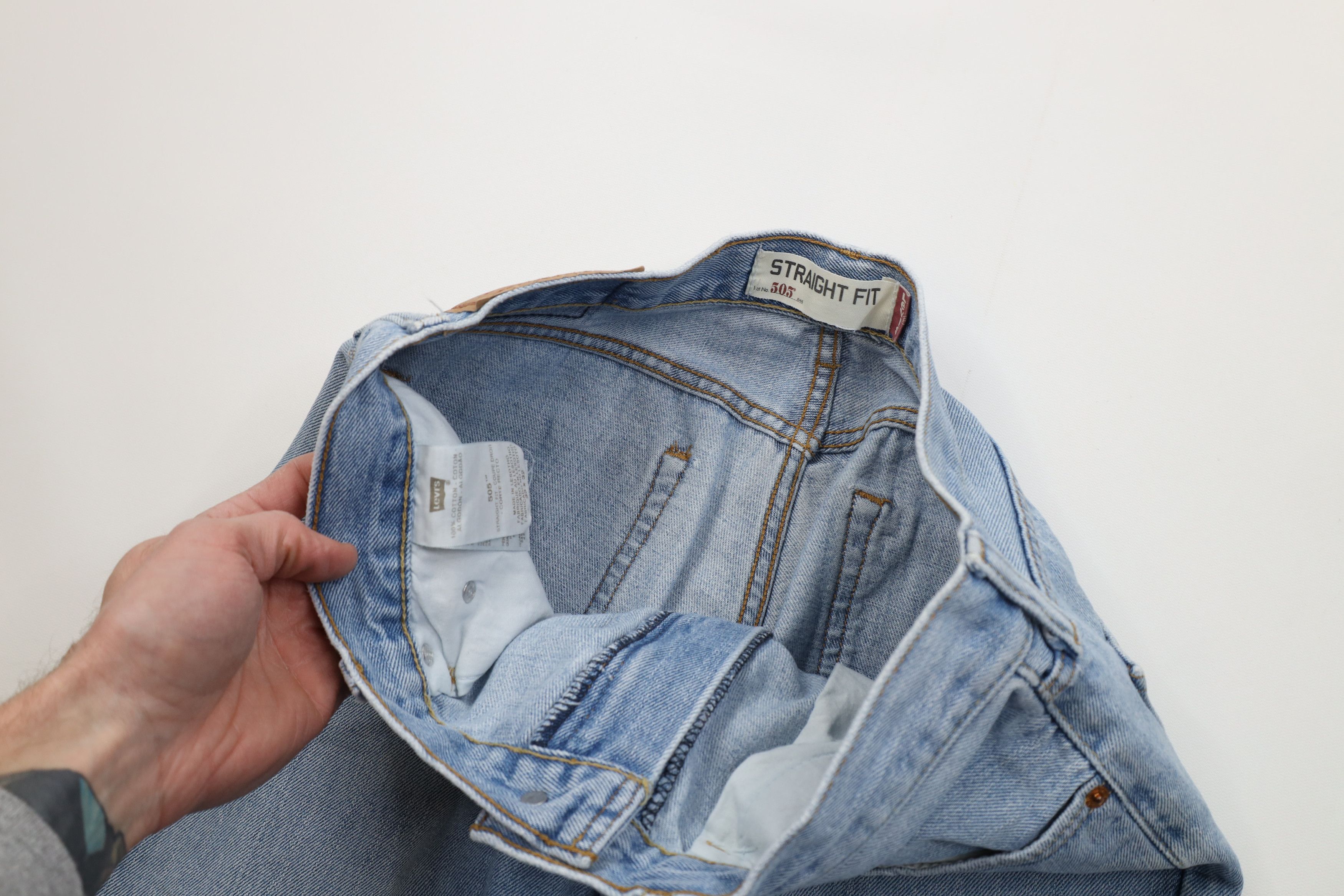 Levi's Vintage Y2K Levis 505 Regular Straight Leg Denim Jeans Blue Size US 33 - 8 Thumbnail