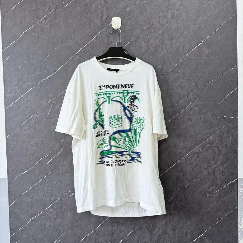 Louis Vuitton White XXL Cotton Tee 0089