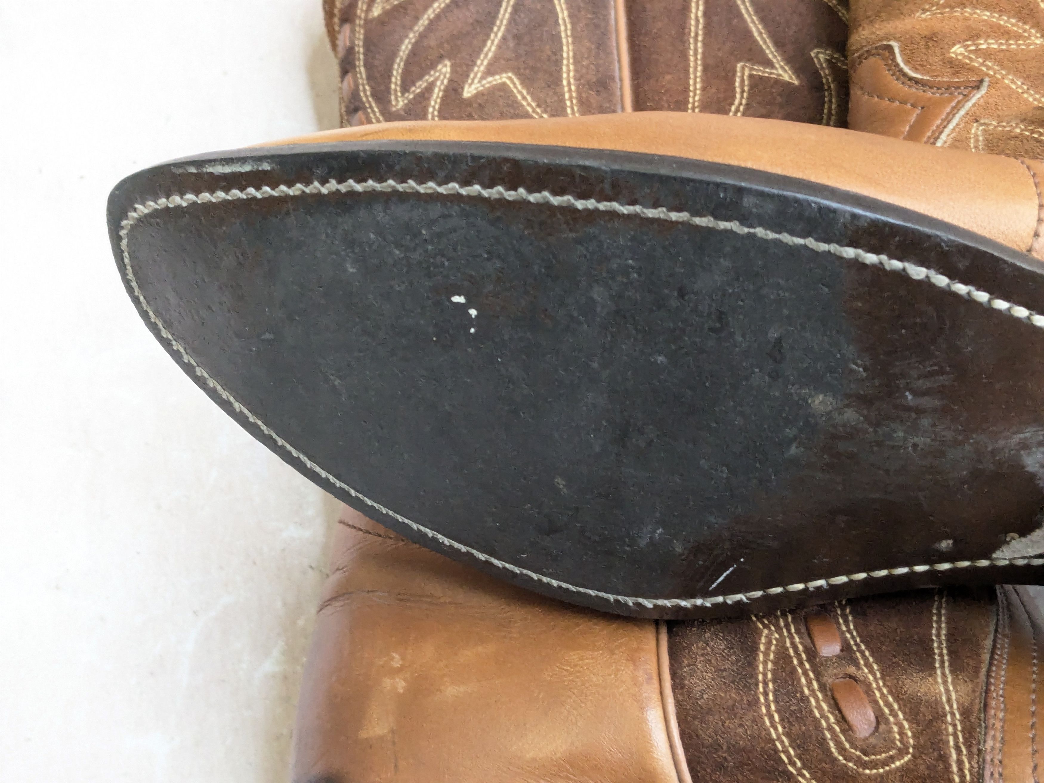 Genuine Leather Vintage Cowboy Boots Brown Leather Suede 9.5 USA Size US 9.5 / EU 42-43 - 13 Thumbnail