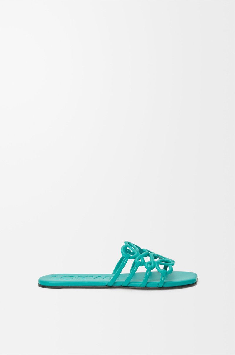 Loewe o1in1g0426 Petal Anagram Slides in Turquoise Size US 7 / IT 37 - 1 Thumbnail