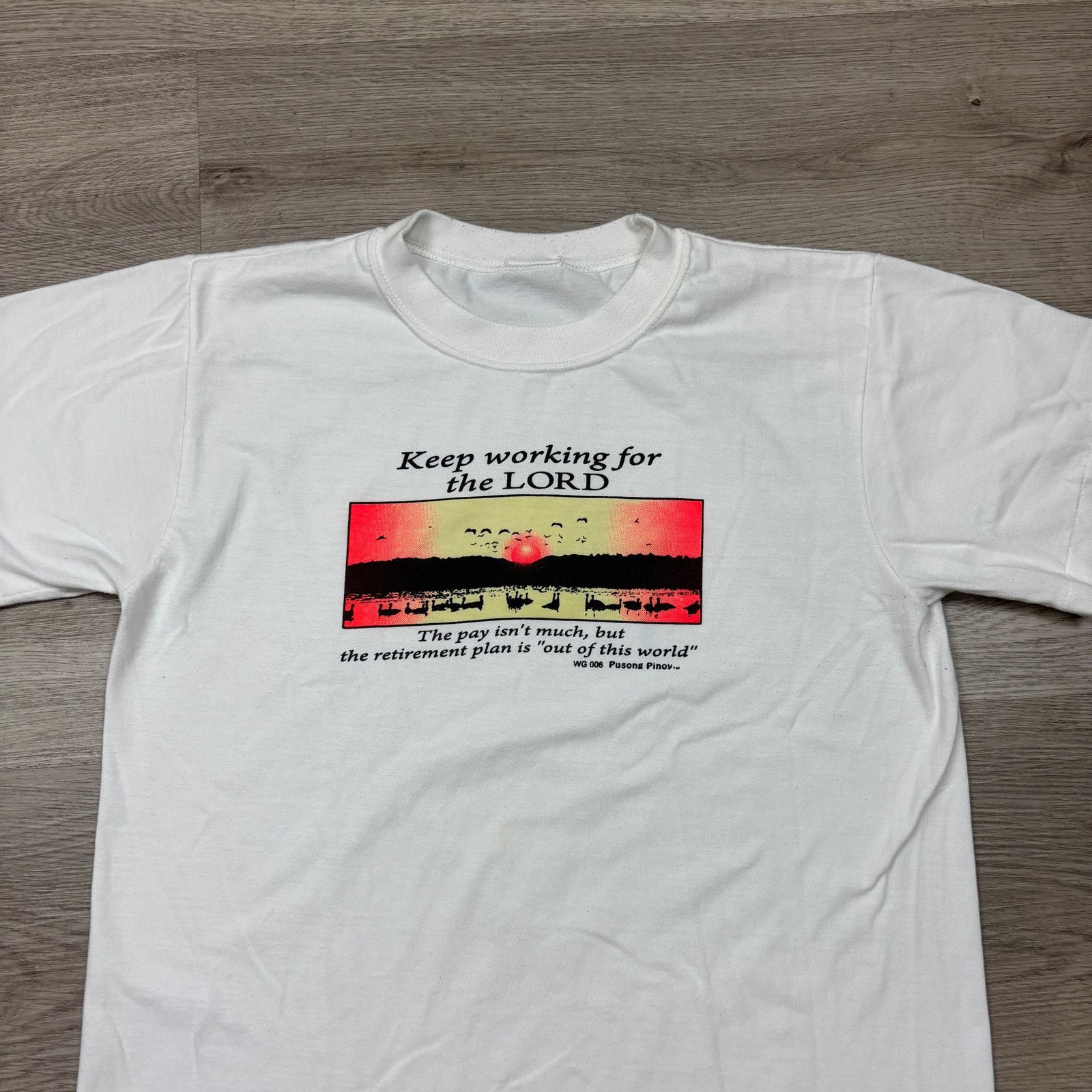Vintage VTG Keep Working For The Lord Single Stitch Shirt Men's M Size US M / EU 48-50 / 2 - 2 Thumbnail