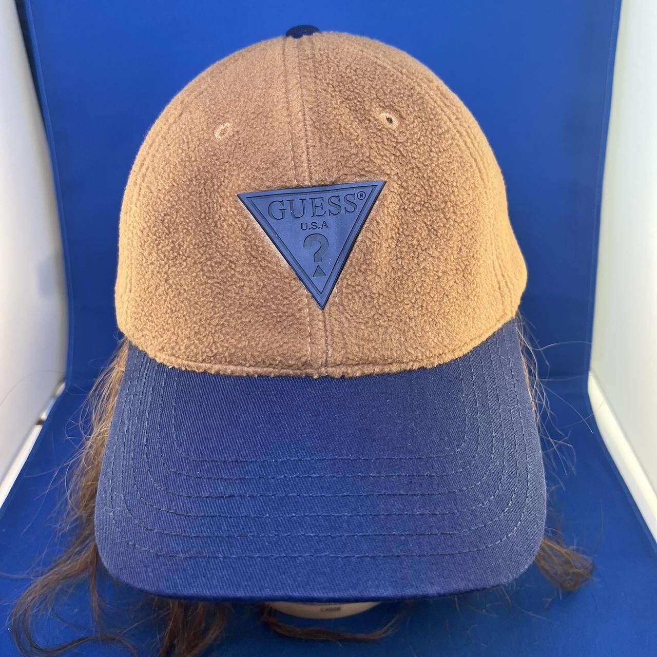 Guess GUESS USA Brown and Navy Fleece Cap Size ONE SIZE - 2 Thumbnail