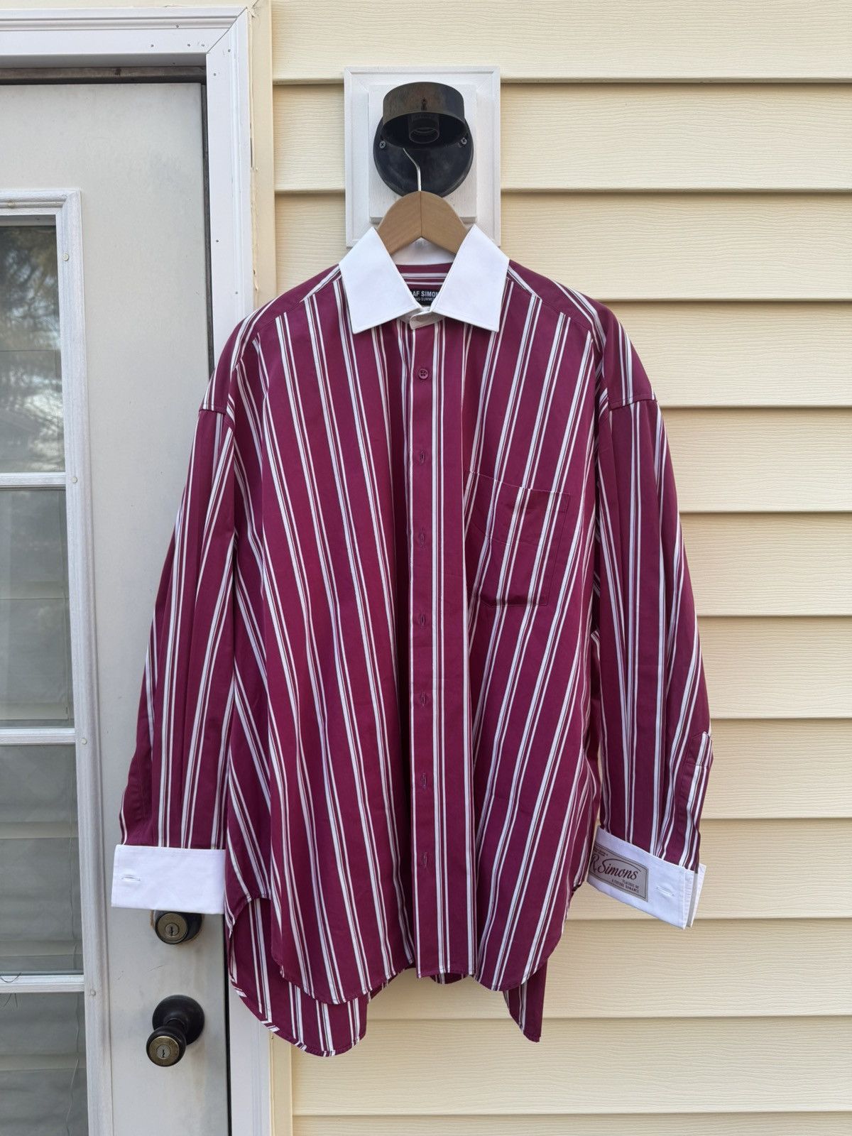 Raf Simons Red & White Striped Shirt Size US XS / EU 42 / 0 - 1 Thumbnail