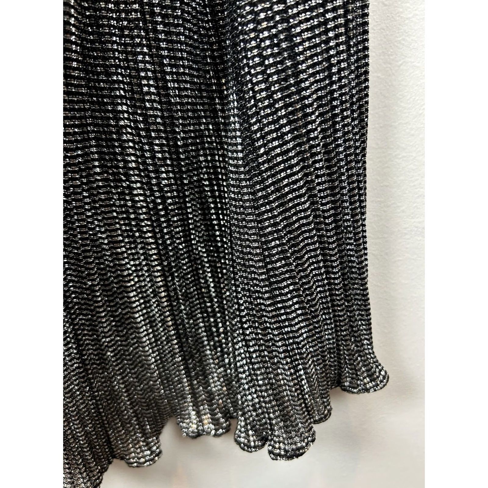Vintage VINTAGE Virgo II Midi Dress Women 12 Shift Silver Metallic Solid Long Sleeve Party Cocktail Dress Womens Choice Size XL / US 12-14 / IT 48-50 - 6 Thumbnail
