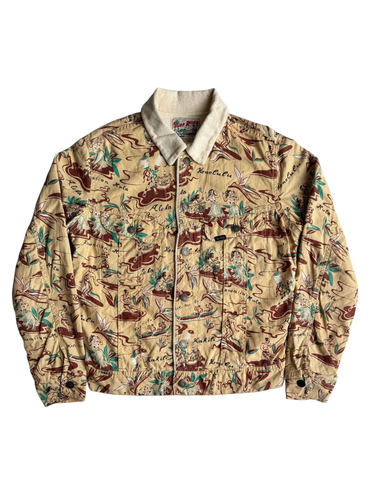 Lee VERY RARE VINTAGE JACKET TRUCKER LEE SURF RIDER OVER PRINT Size US M / EU 48-50 / 2 - 1 Thumbnail