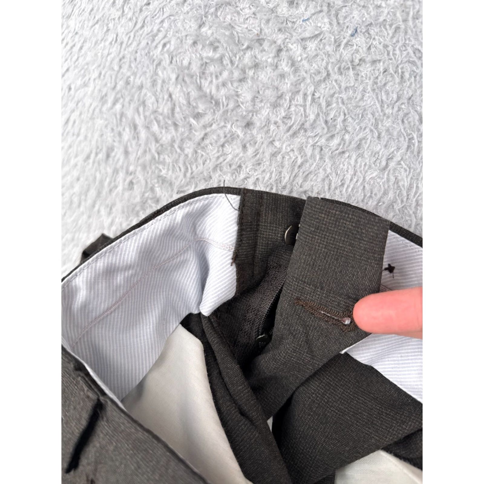 Ralph Lauren Ralph Lauren Pants Mens 38 Gray Plaid Pleated Suit Trouser Poly Rayon RRL Dress Pants Casual Formal Size 38R - 7 Thumbnail