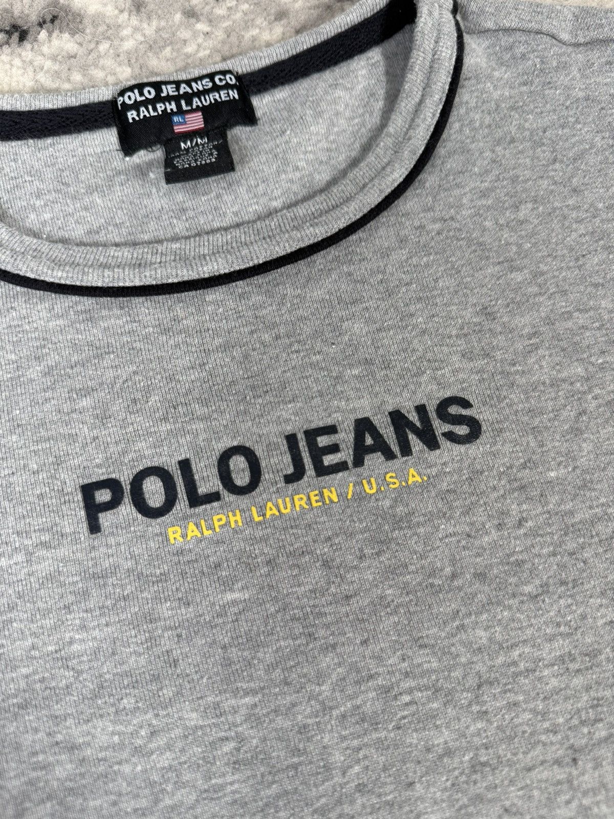 Polo Ralph Lauren Vintage Polo Jeans Ralph Lauren Women's Rib Cotton T-Shirt Size M / US 6-8 / IT 42-44 - 5 Thumbnail