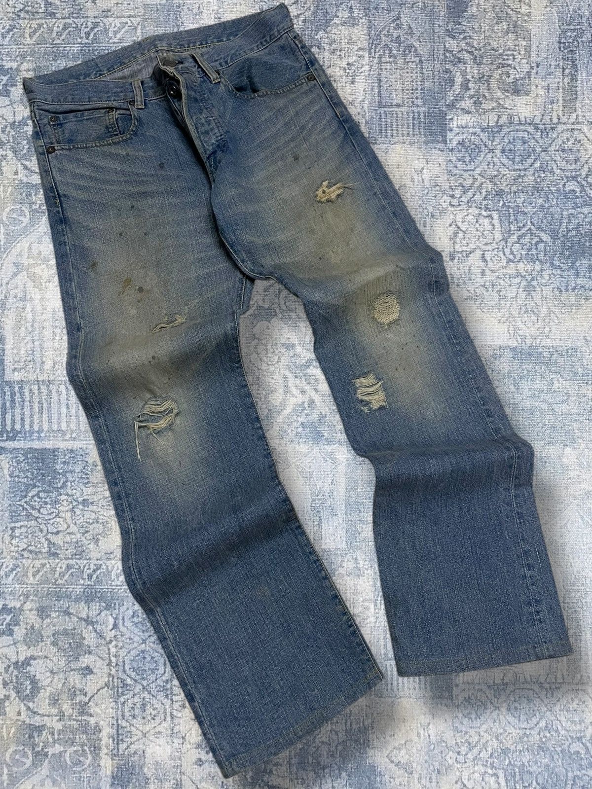 Hysteric Glamour Vintage 90s Japan Designer Nano Universe Mudwash Distressed Size US 32 / EU 48 - 2 Thumbnail