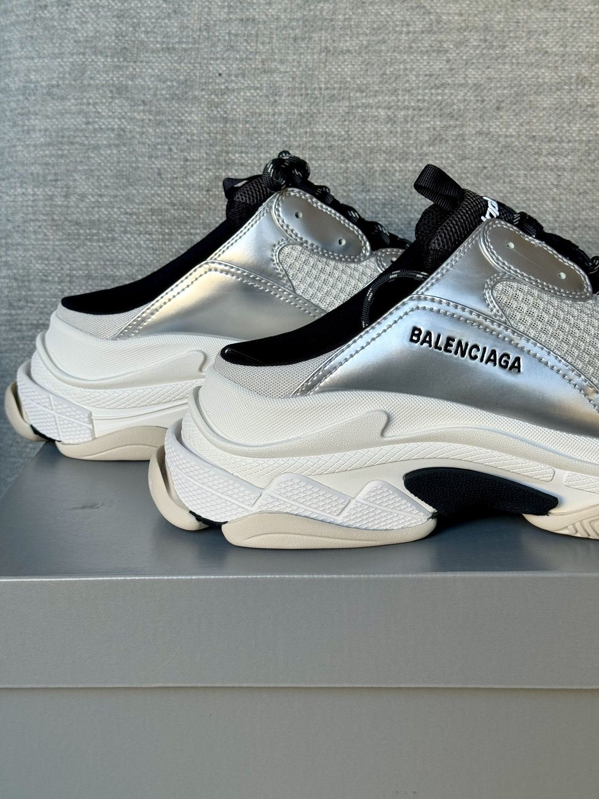 Balenciaga BALENCIAGA TRIPLE S MULE Size US 12 / EU 45 - 4 Thumbnail