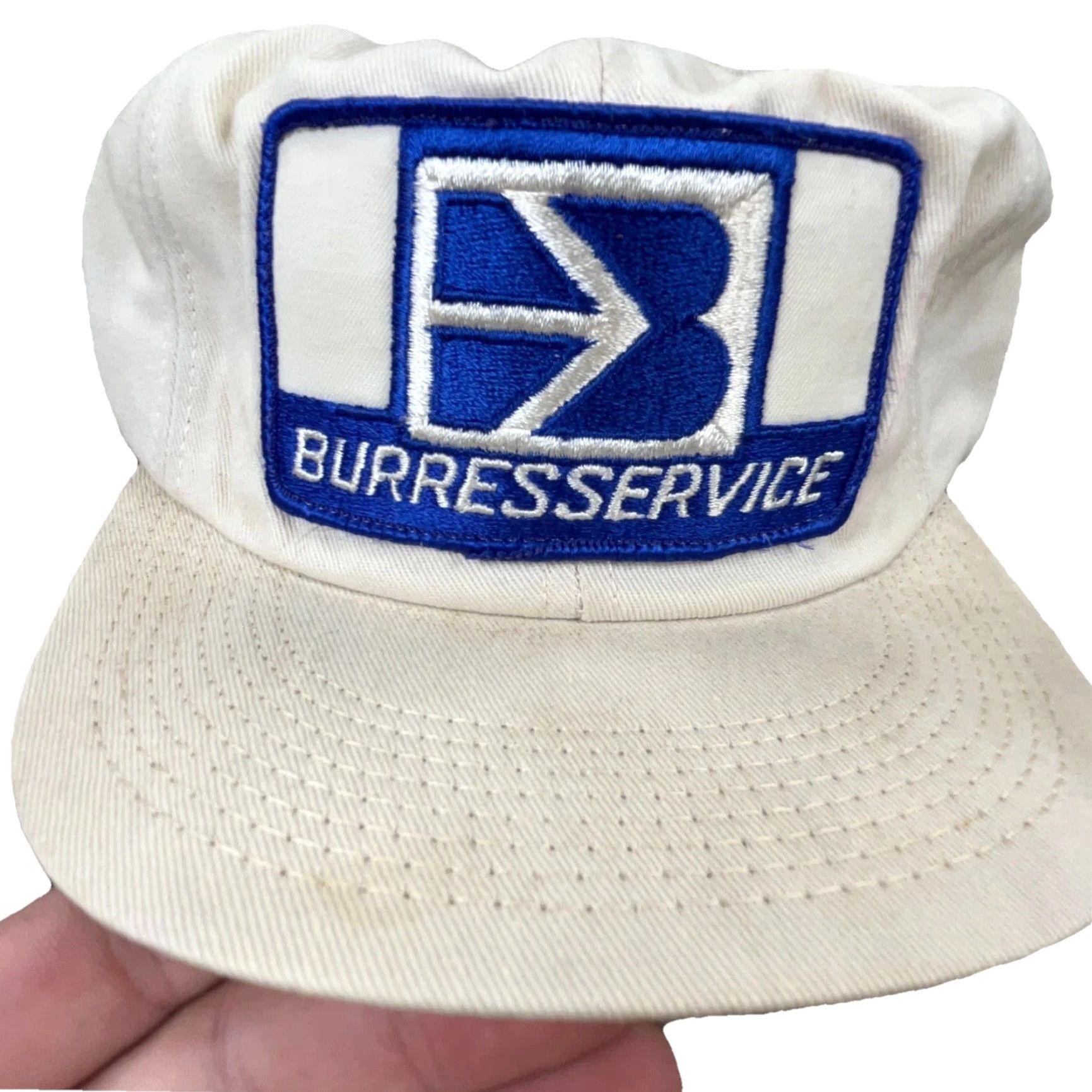 J Brand VINTAGE K-Brand Trucker Hat Cap Snap Back White Blue USA Patch Burress 80s Size ONE SIZE - 3 Thumbnail