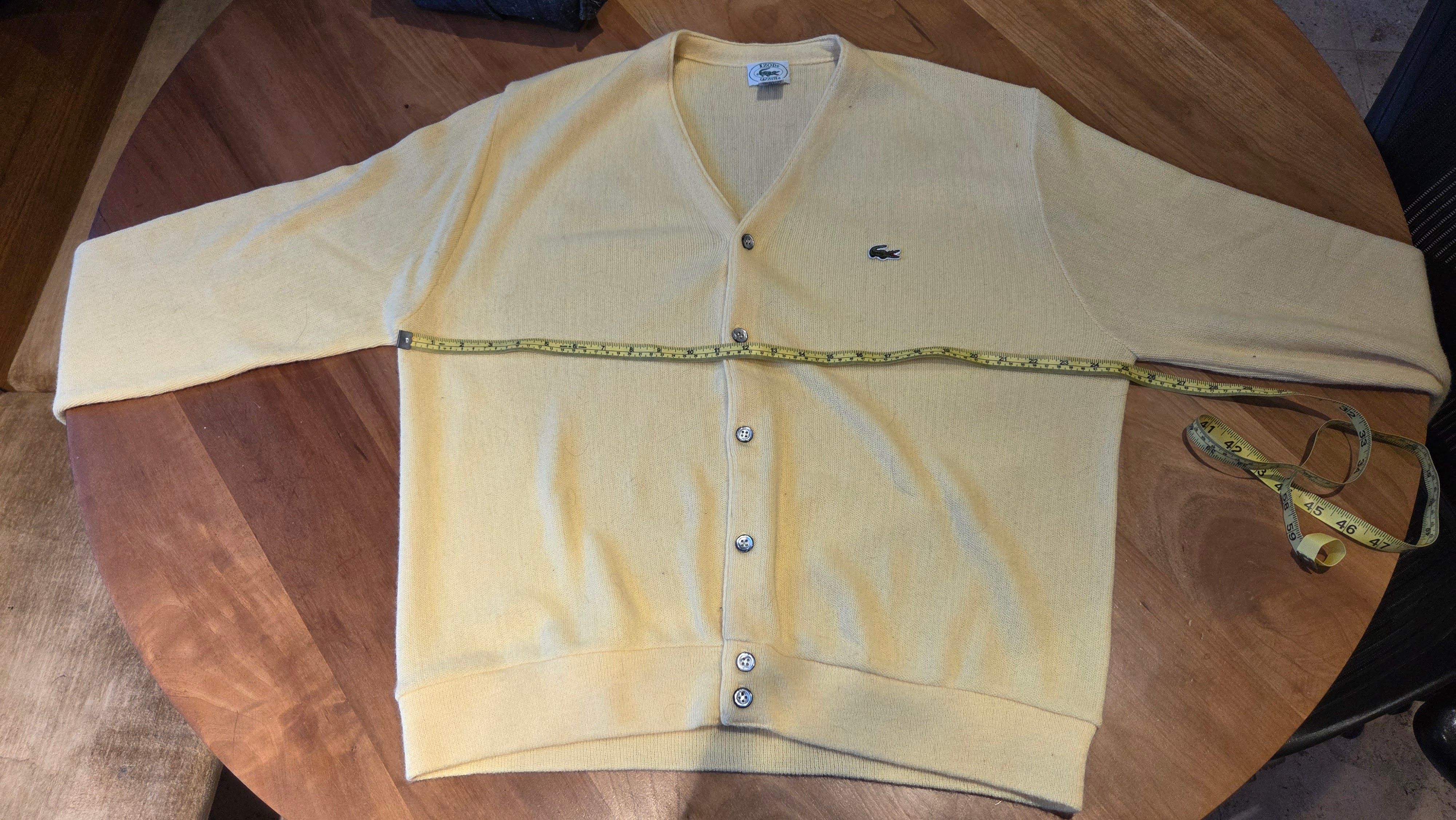 Lacoste Izod Lacoste Yellow Cardigan Size US XL / EU 56 / 4 - 2 Thumbnail