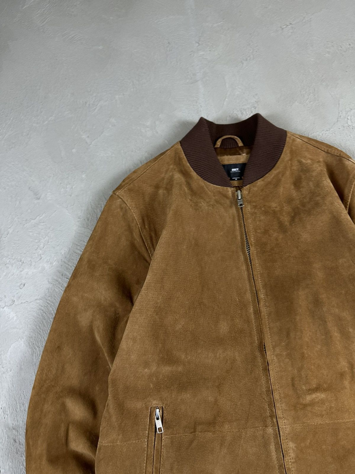 Obey Obey Suede Leather Boxy Bomber Jacket Size US M / EU 48-50 / 2 - 5 Thumbnail
