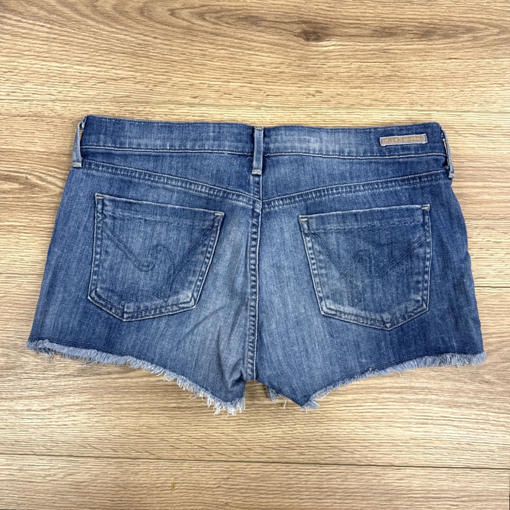 Citizens Of Humanity Citizens Of Humanity Women’s Cut-Off Jean Shorts, Size 27, Low Rise, 2in Inseam, Blue, Regular, Used, Good Condition Size 27" / US 4 / IT 40 - 8 Thumbnail