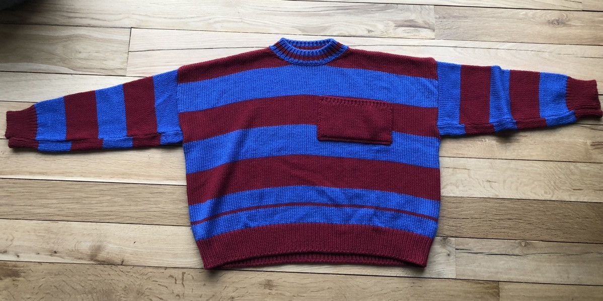 Raf simons disturbed stripe sweater hotsell