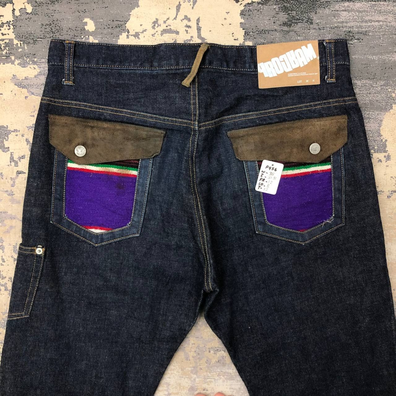 Japanese Brand P456 RARE PROGRAM JAPAN BLUE DENIM Size US 35 - 4 Thumbnail