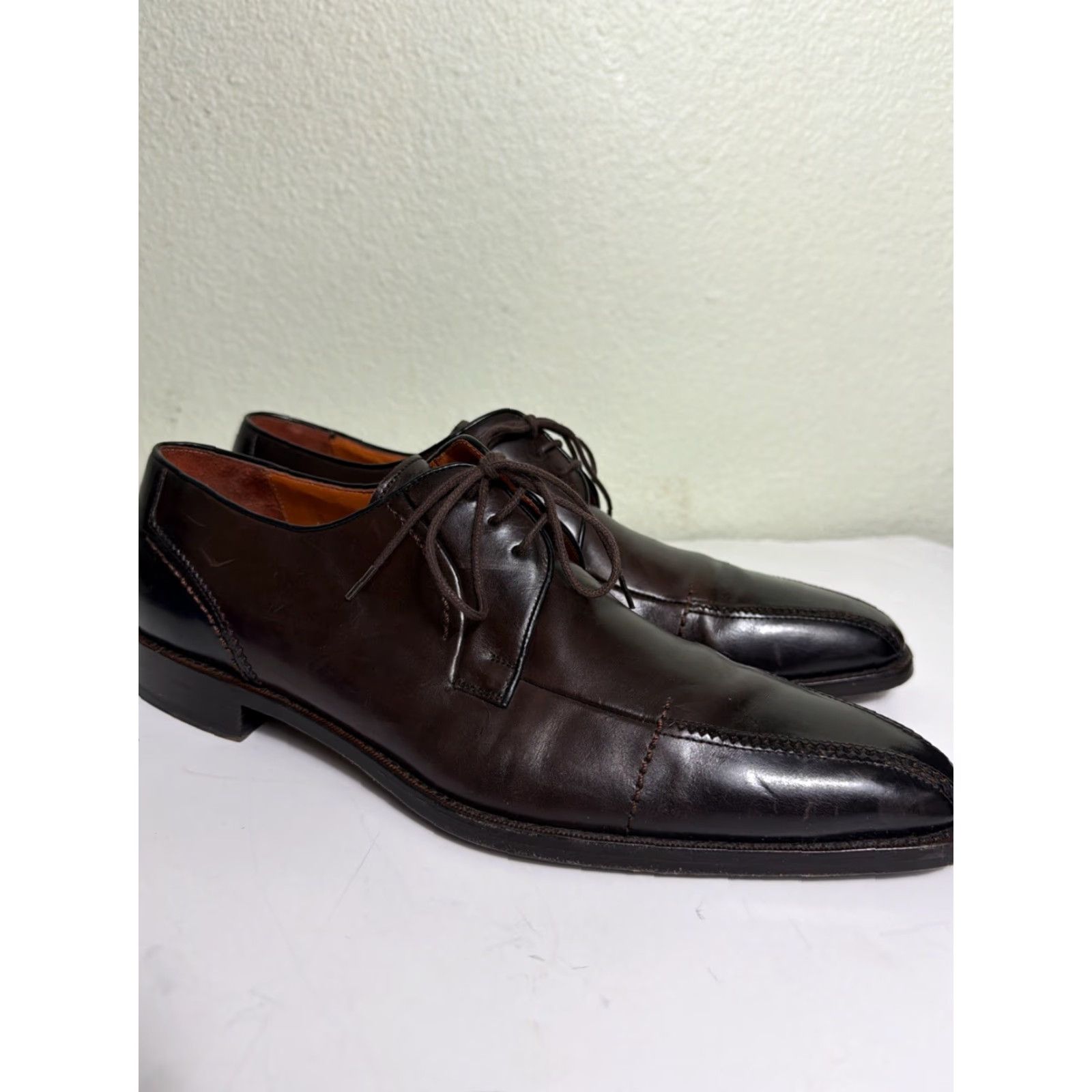 Mezlan Mezlan Spain Dress Shoes Men 11 M Brown Leather Wing Tip Oxford Cap Toe Lace Up Size ONE SIZE - 2 Thumbnail