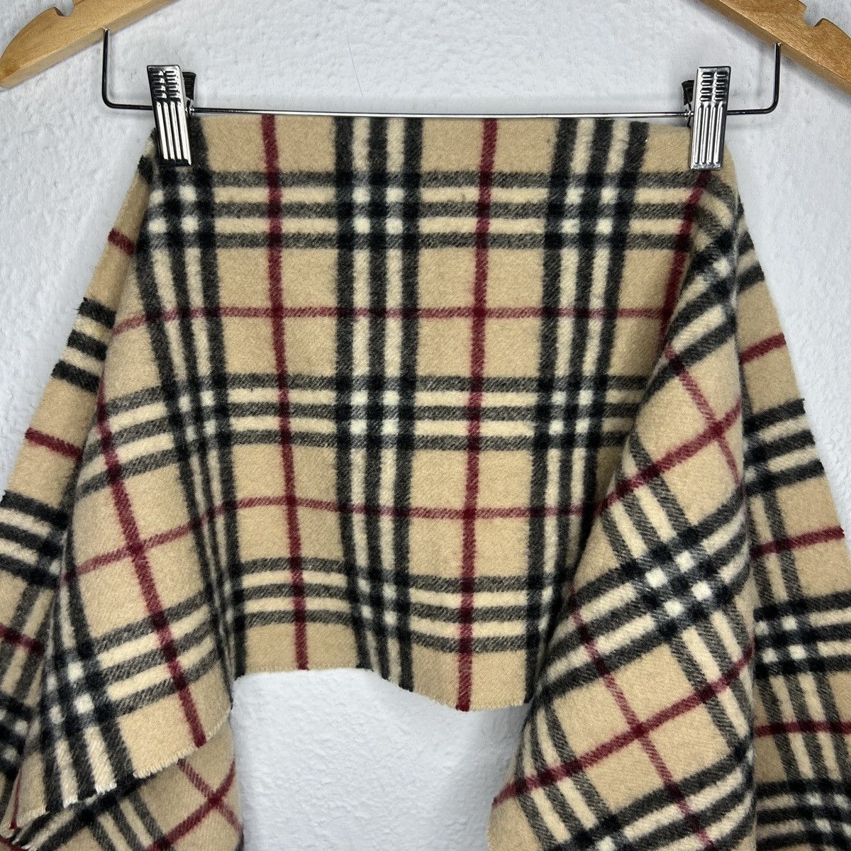 Burberry London Nova Check Scarf Beige Cashmere Retro Y2K
