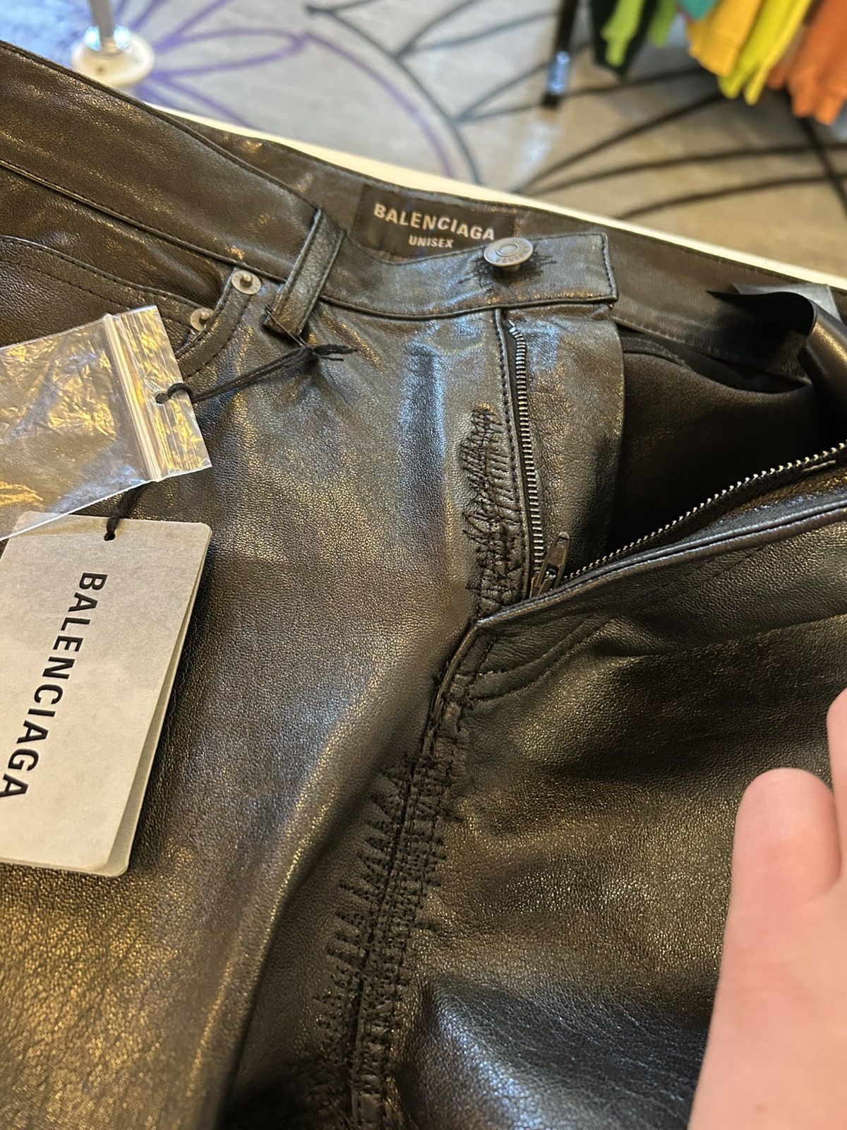 Balenciaga Balenciaga Flared leather pants Size US 29 - 5 Thumbnail