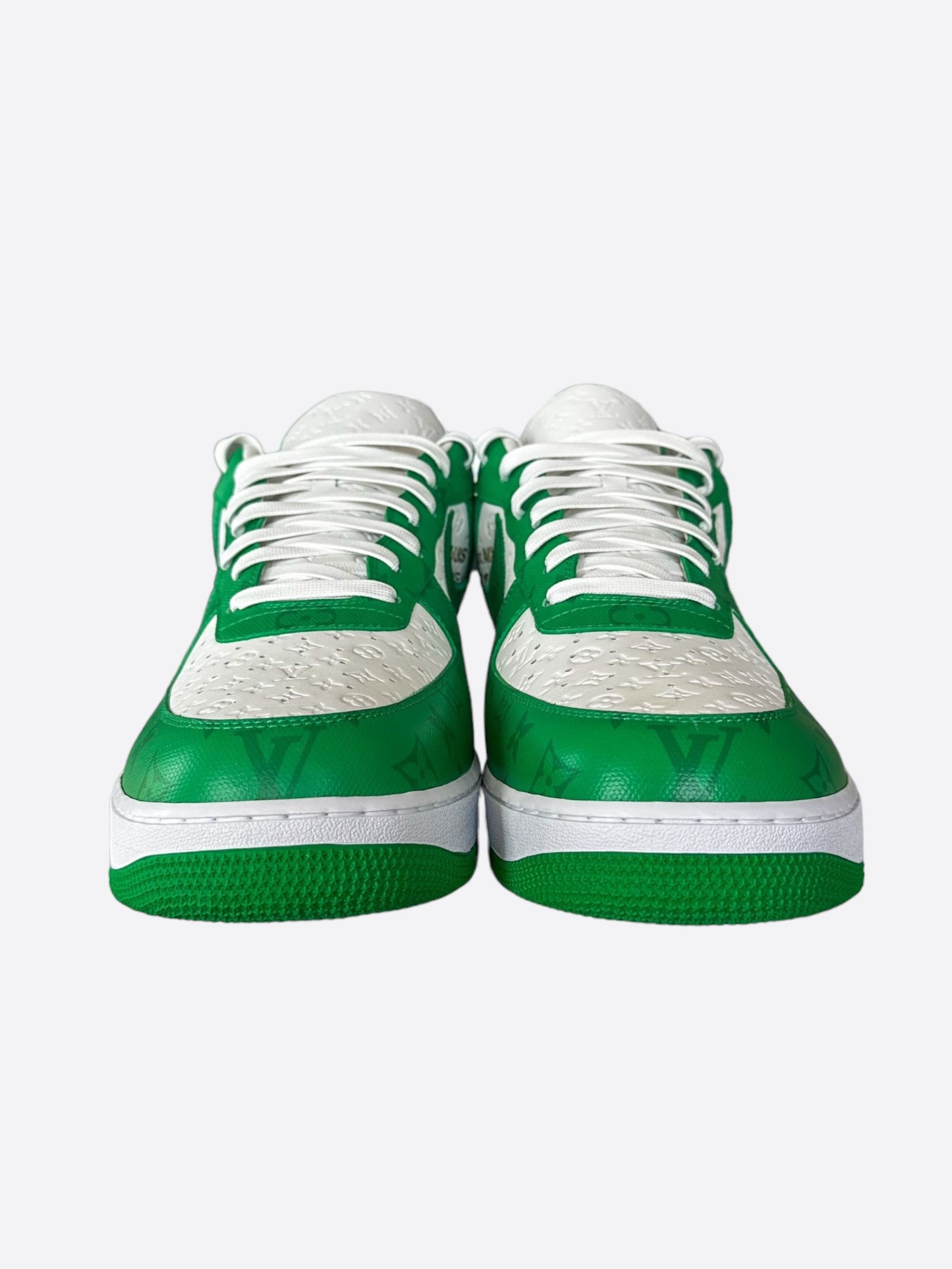 Louis Vuitton × Nike Louis Vuitton Nike Green & White Monogram Air Force 1 Size US 15 / EU 48 - 2 Thumbnail