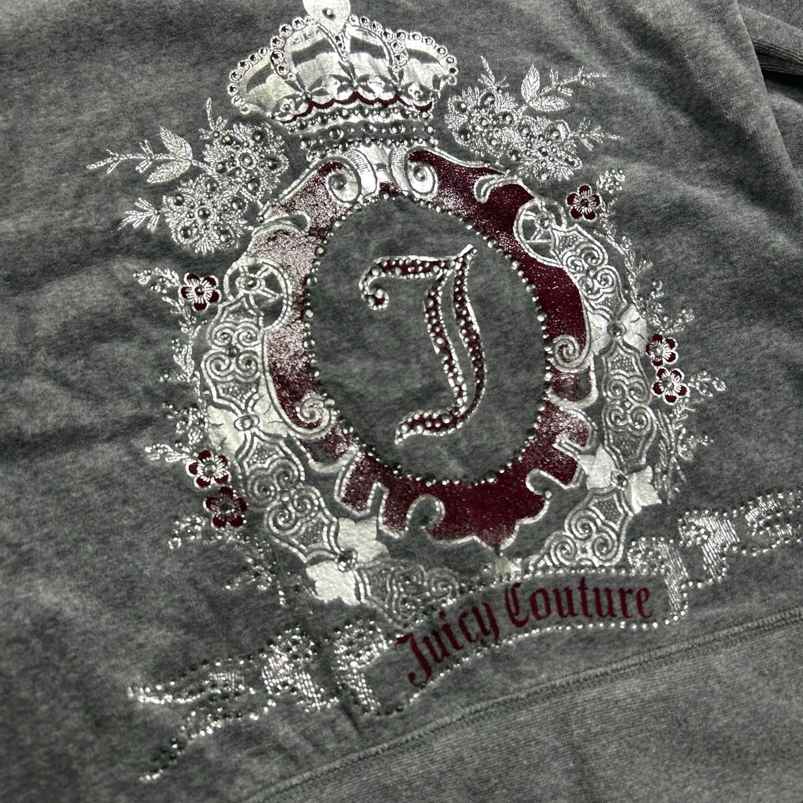 Juicy Couture Juicy Couture Rhinestone Encrusted Velour Robertson Hoodie Size S / US 4 / IT 40 - 5 Thumbnail