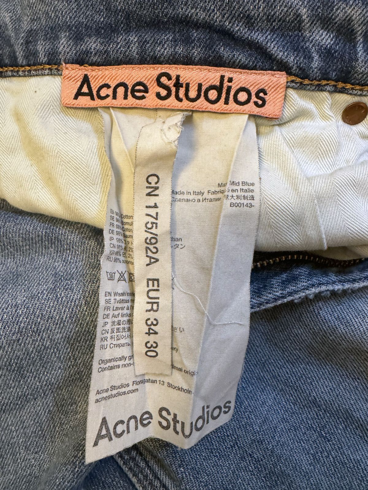 Acne Studios Acne Max Mid Blue Size US 34 / EU 50 - 3 Thumbnail
