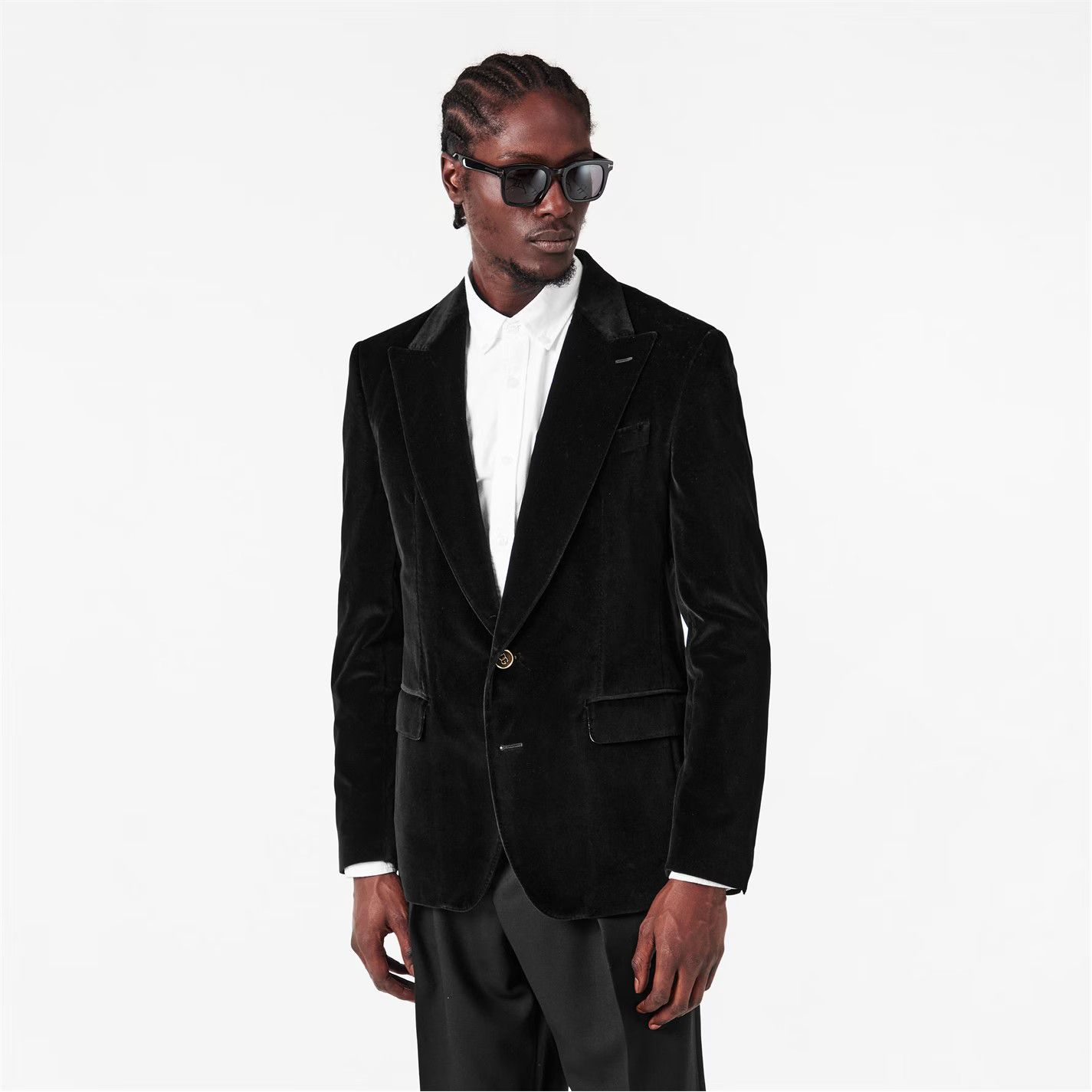 Dolce & Gabbana o1g2r1mq0426 Velvet Tailored Blazer in Black Size US L / EU 52-54 / 3 - 3 Thumbnail