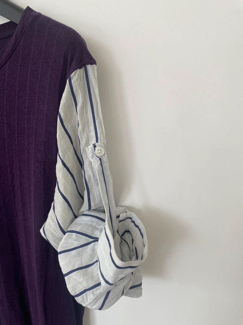 Ann Demeulemeester Ann Demeulemeester Men's patchwork Henry long sleeve T-shir Size US S / EU 44-46 / 1 - 4 Thumbnail