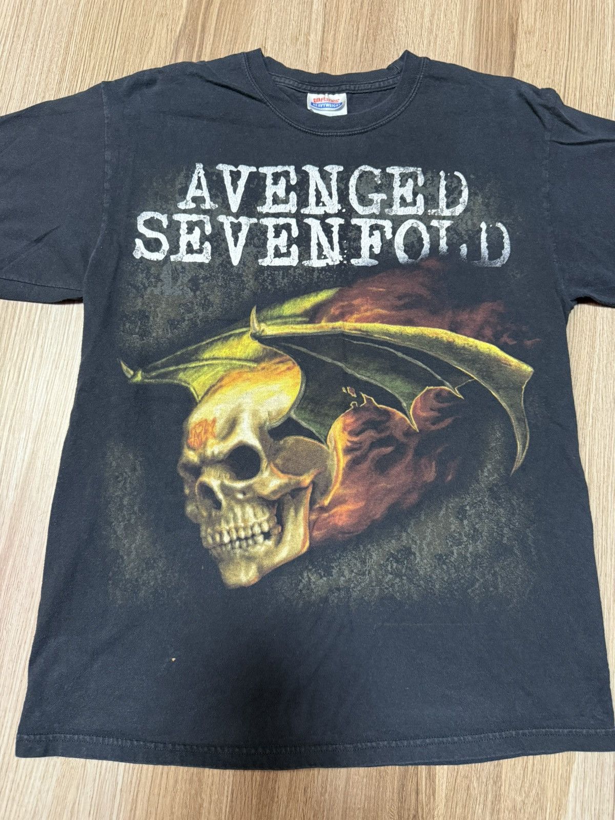 Band Tees Vintage Avenged Sevenfold T Shirt Mens Deathbat Skull Band Size US M / EU 48-50 / 2 - 2 Thumbnail