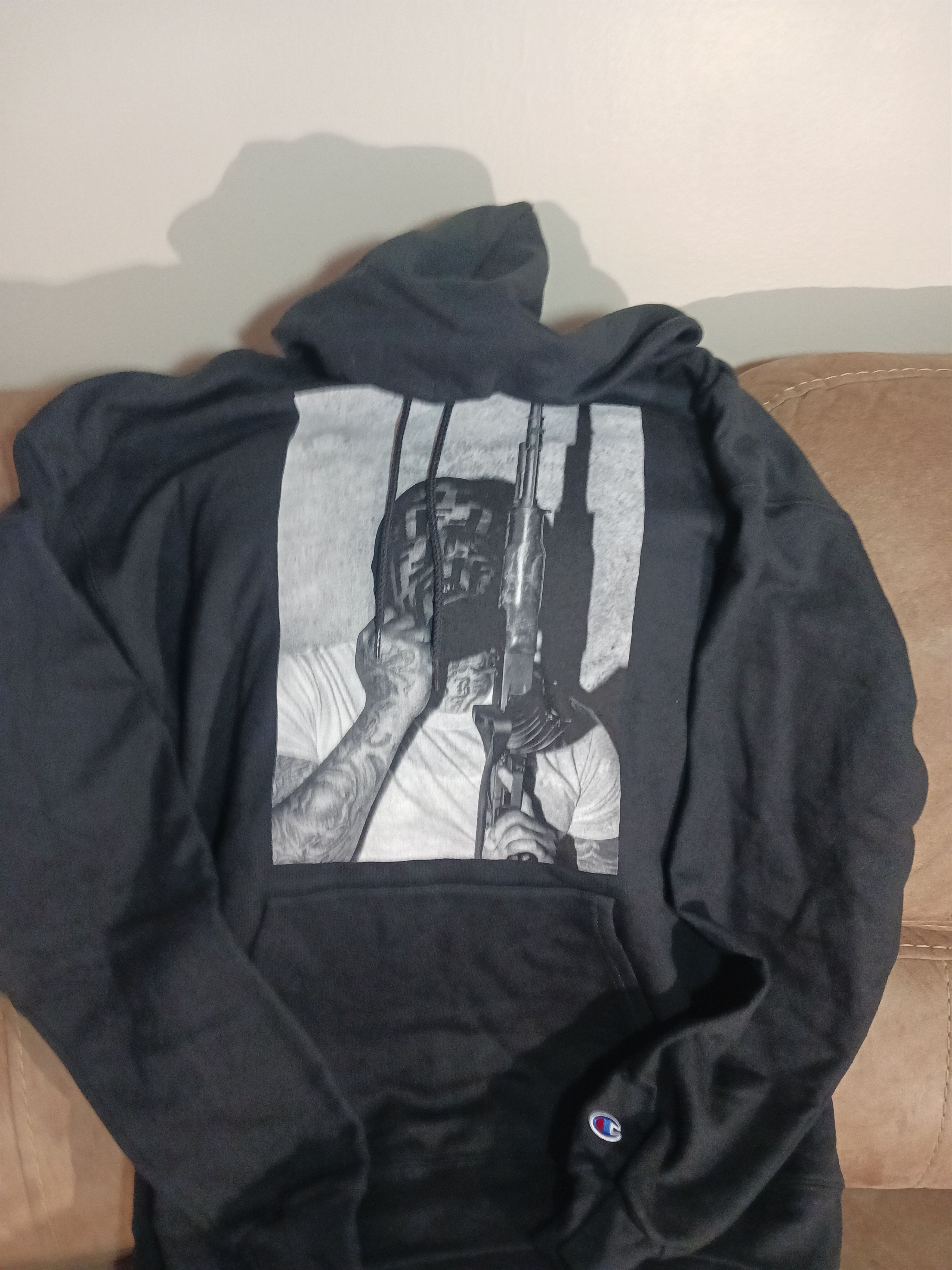 image of Westside Gunn Supreme Blientele Champion Hoodie in Black, Men's (Size XL)