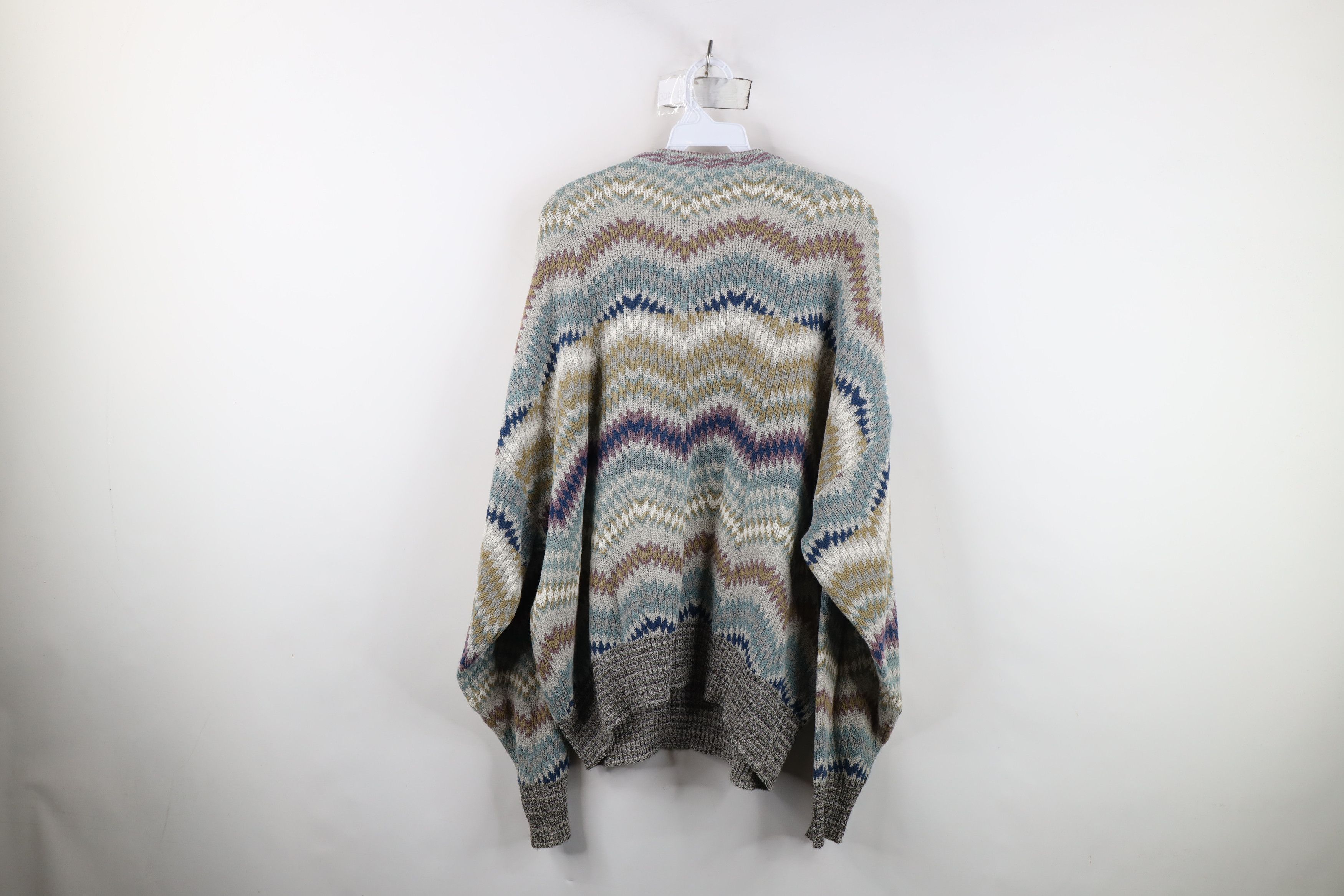 Vintage Vintage 90s Coogi Style Rainbow Linen Blend Knit Sweater Size US XXL / EU 58 / 5 - 9 Thumbnail