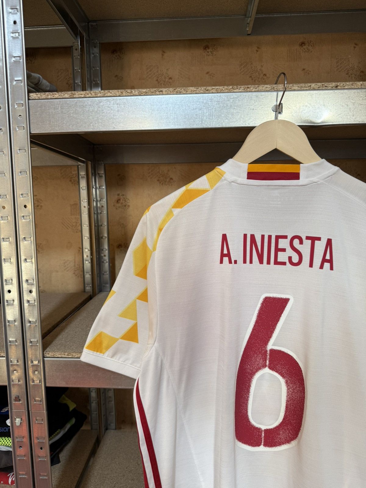 Adidas × Vintage Vintage Adidas Spain 2016 2017 A. Iniesta Away Soccer Jersey Size US S / EU 44-46 / 1 - 5 Thumbnail