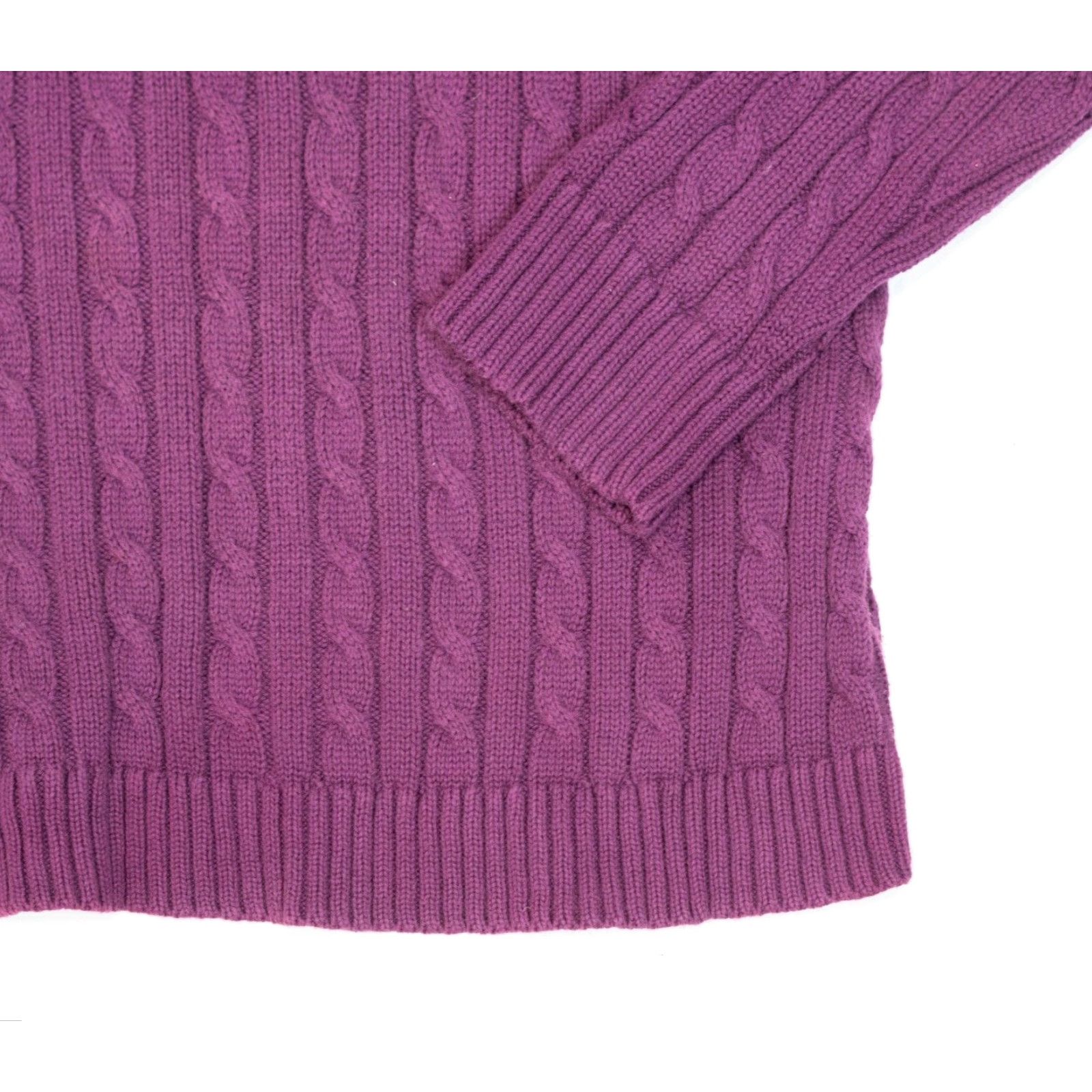 Vintage VINTAGE LL Bean Sweater Womens XL Purple Cable Knit Fisherman Cotton Classic Style Cozy Size XL / US 12-14 / IT 48-50 - 7 Thumbnail