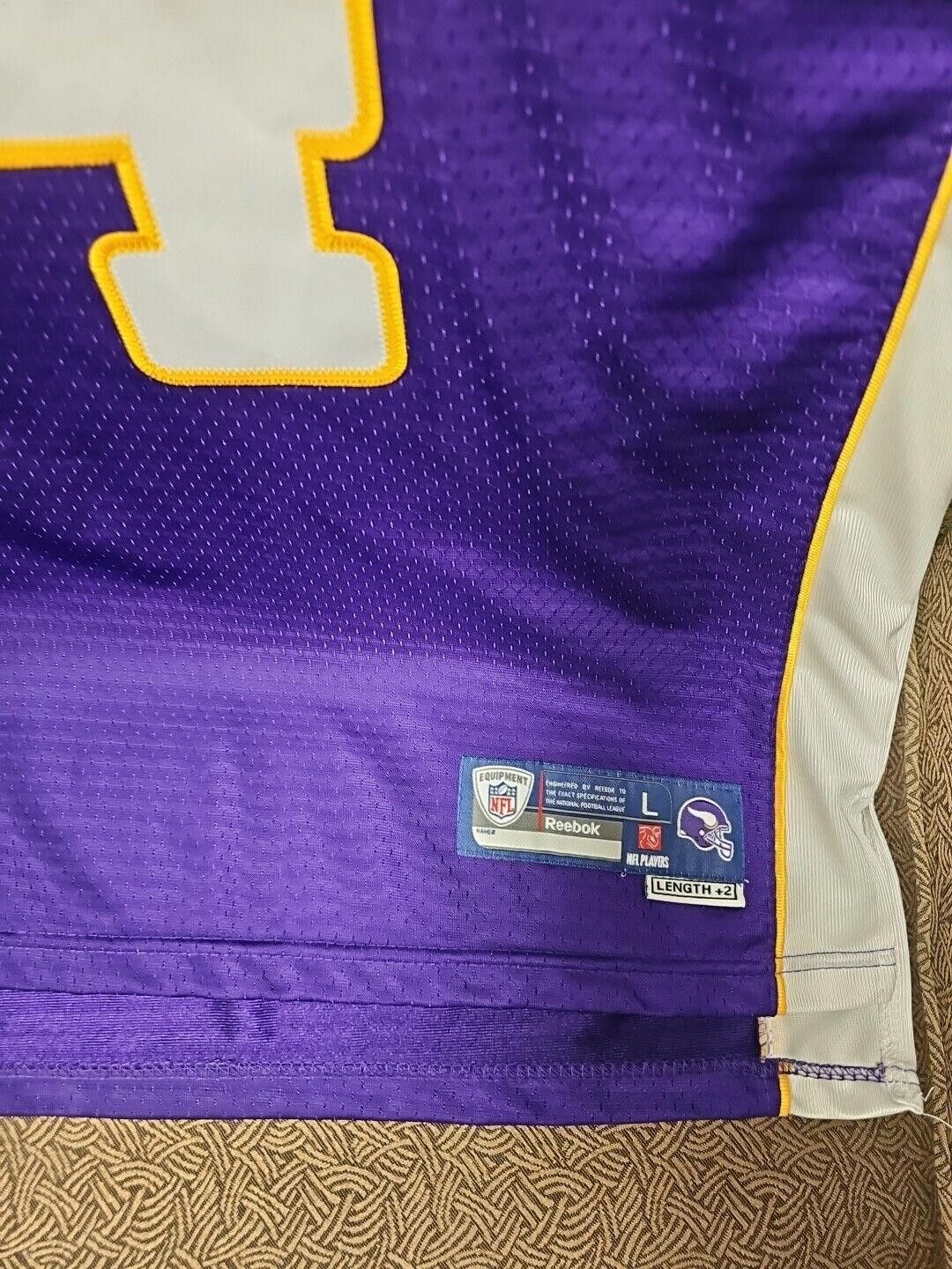 Reebok Brett Favre Vikings Reebok Jersey Youth L 18-20 Purple NFL Size ONE SIZE - 3 Thumbnail