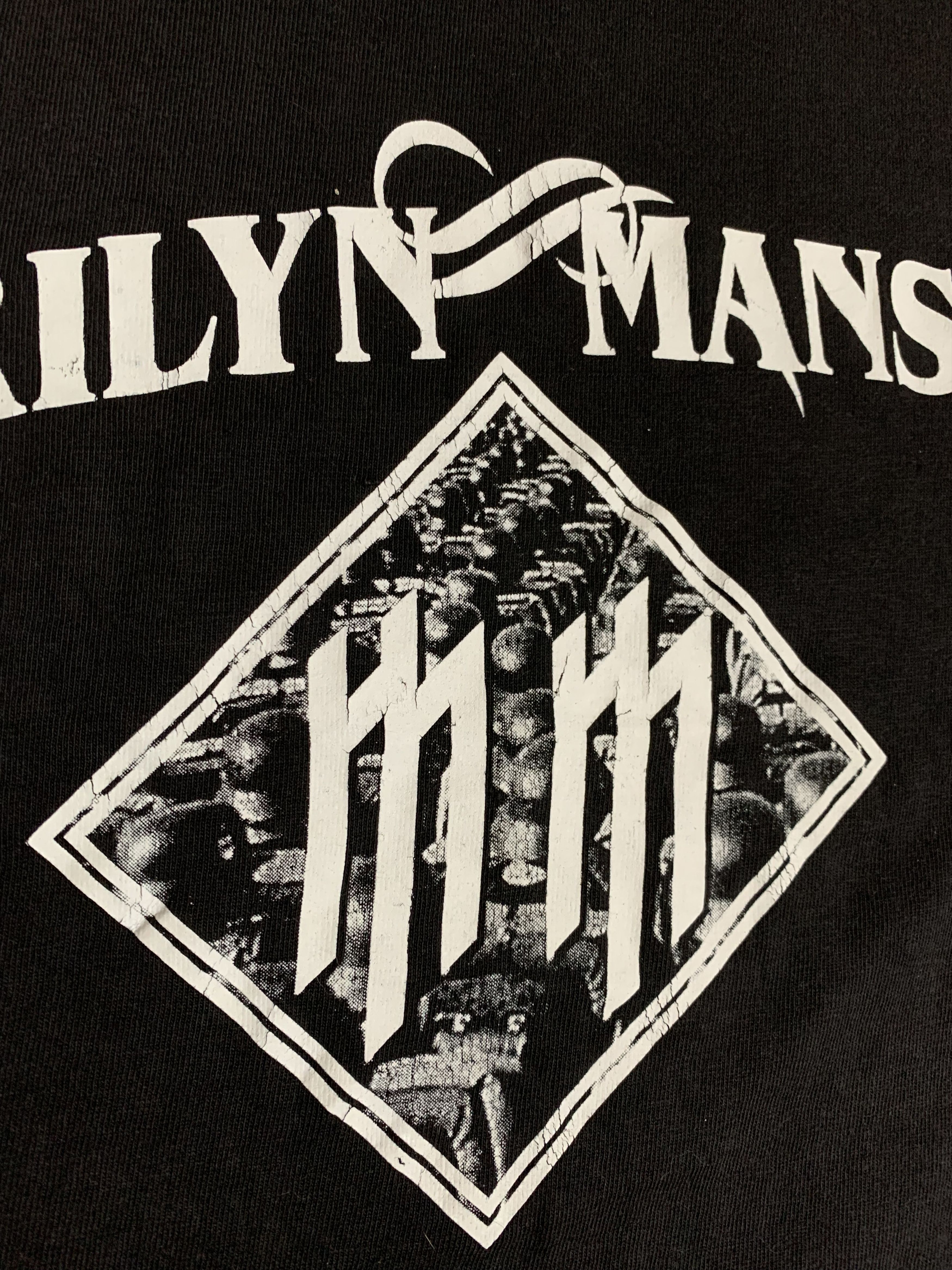 Band Tees × Vintage Vintage Marilyn Manson T Shirt Tee Unsafe Tour Crazy 90s Size US S / EU 44-46 / 1 - 16 Thumbnail