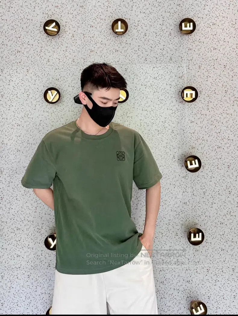 Loewe Loewe Teal Short Sleeve T-shirt with Anagram Embroidered L Size US XL / EU 56 / 4 - 5 Thumbnail
