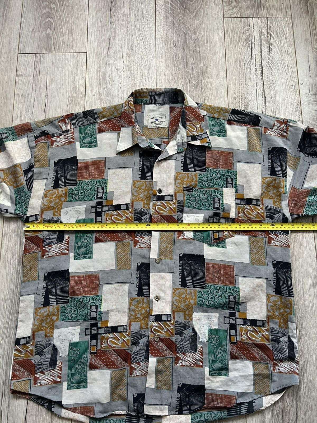 Vintage Vintage Patchwork Shirt The Big Shirt Maker by South West Size US XL / EU 56 / 4 - 9 Thumbnail