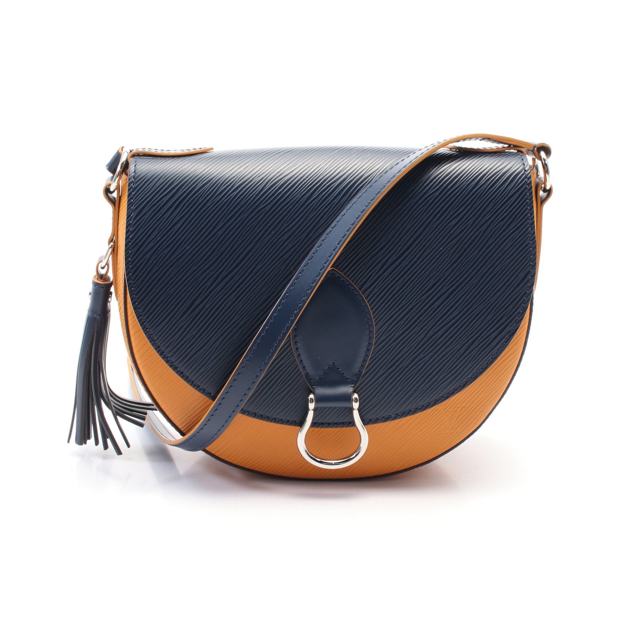 Louis Vuitton Sun Crew Epi Andigo Saffron Shoulder Bag Leather Navy Orange