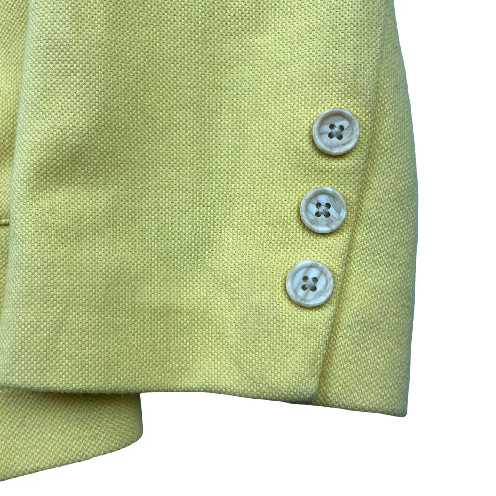 Vintage Paulo Solari Blazer Shirt Mens Cotton Blend Unstructured 2-Button Yellow Large Regular Jacket Coat Style Two Button Notch Lapel Vintage? No Size 42R - 4 Thumbnail