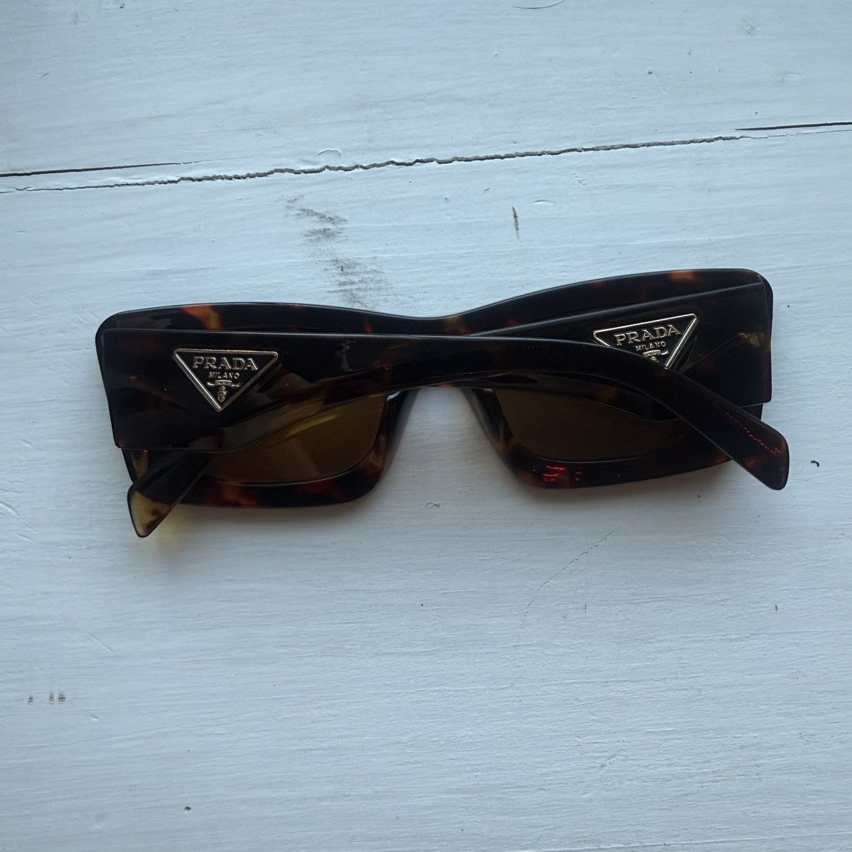 Prada Tortoise shell PRADA Sunglasses Size ONE SIZE - 2 Thumbnail
