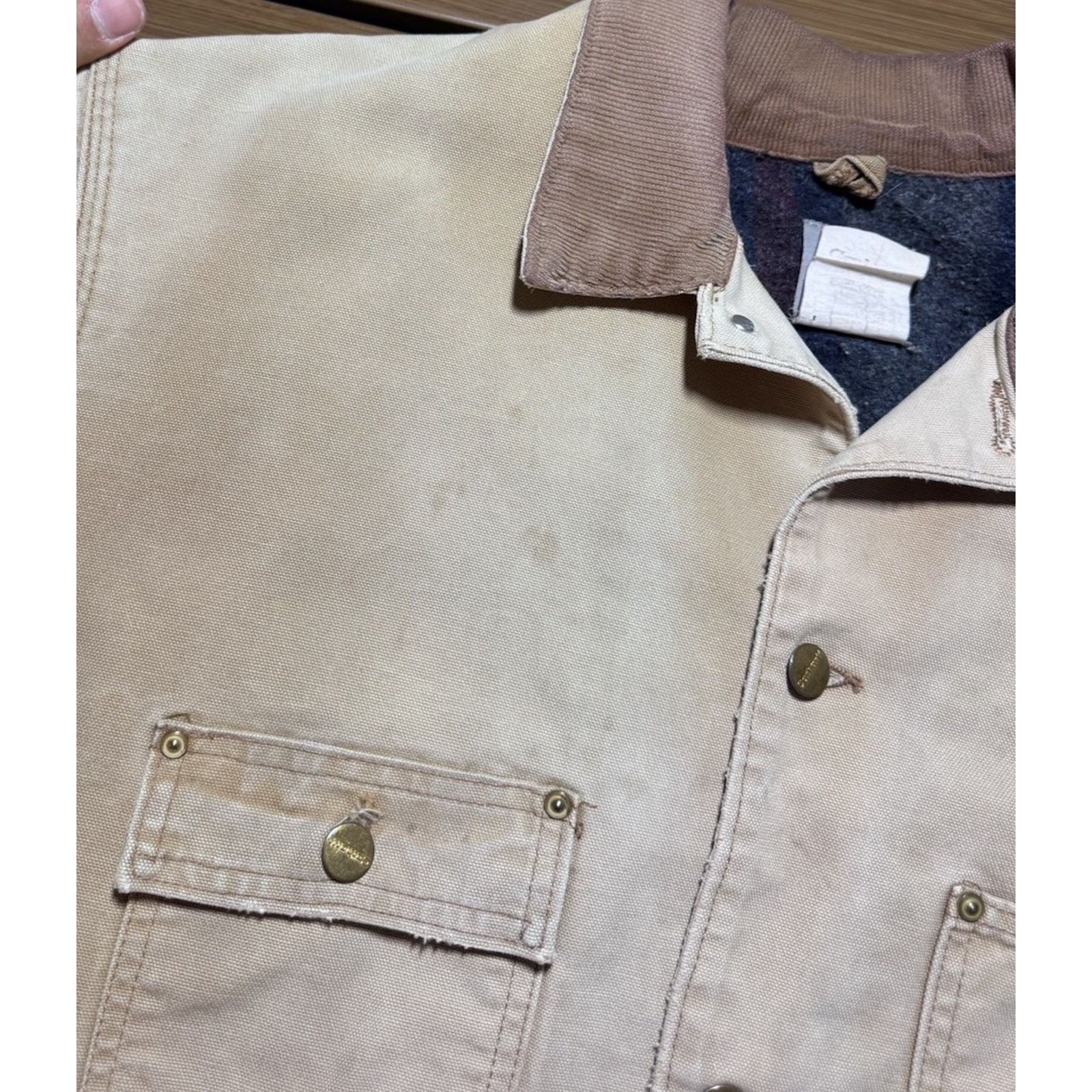 Carhartt Vintage 90’s Carhartt Chore Jacket XL Blanket Lined TAN Size US XL / EU 56 / 4 - 12 Thumbnail