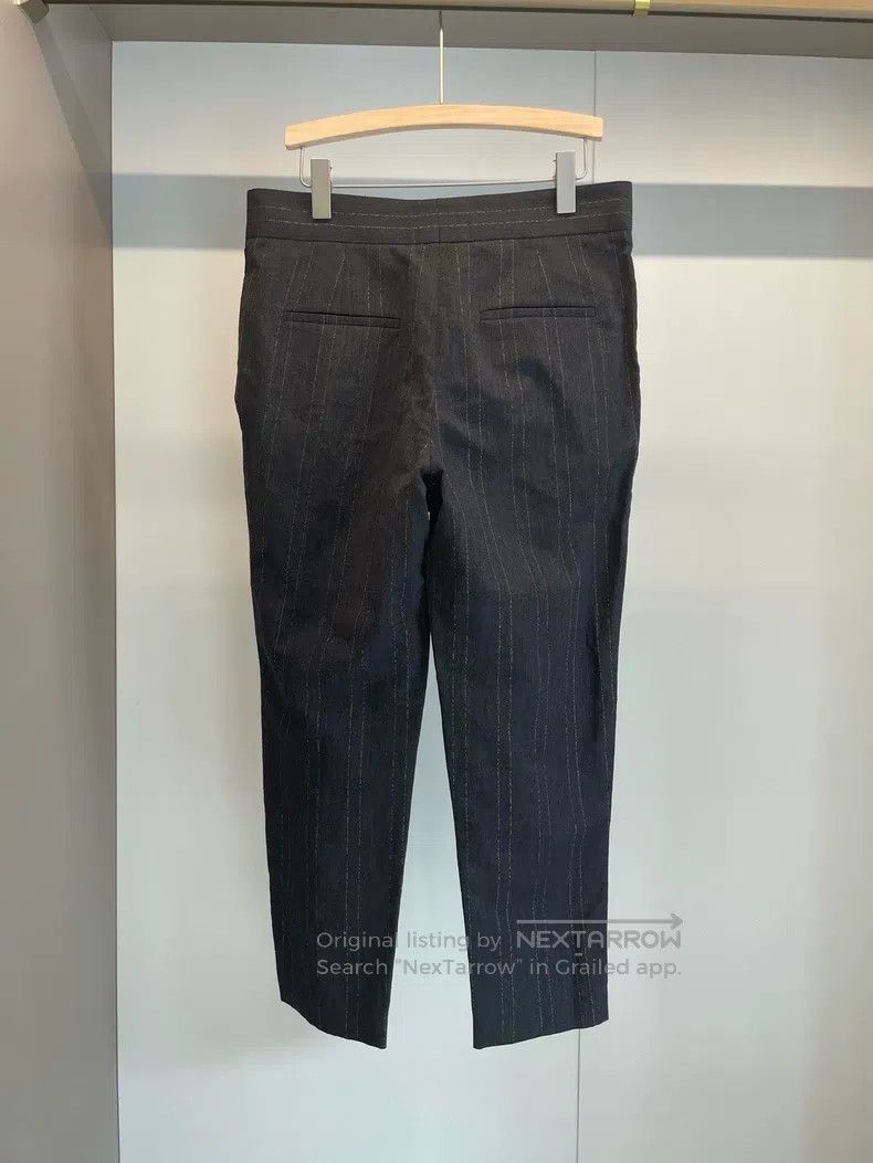 Brunello Cucinelli Brunello Cucinelli Black and Grey Gold Thread New Wool Tro Size 27" / US 4 / IT 40 - 2 Thumbnail