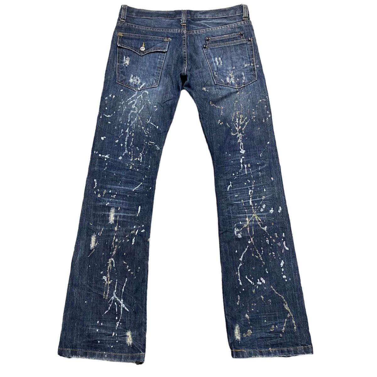 Le Grande Bleu (L.G.B.) Xfrm Clawmark Denim Flare Jeans Size US 32 / EU 48 - 2 Thumbnail