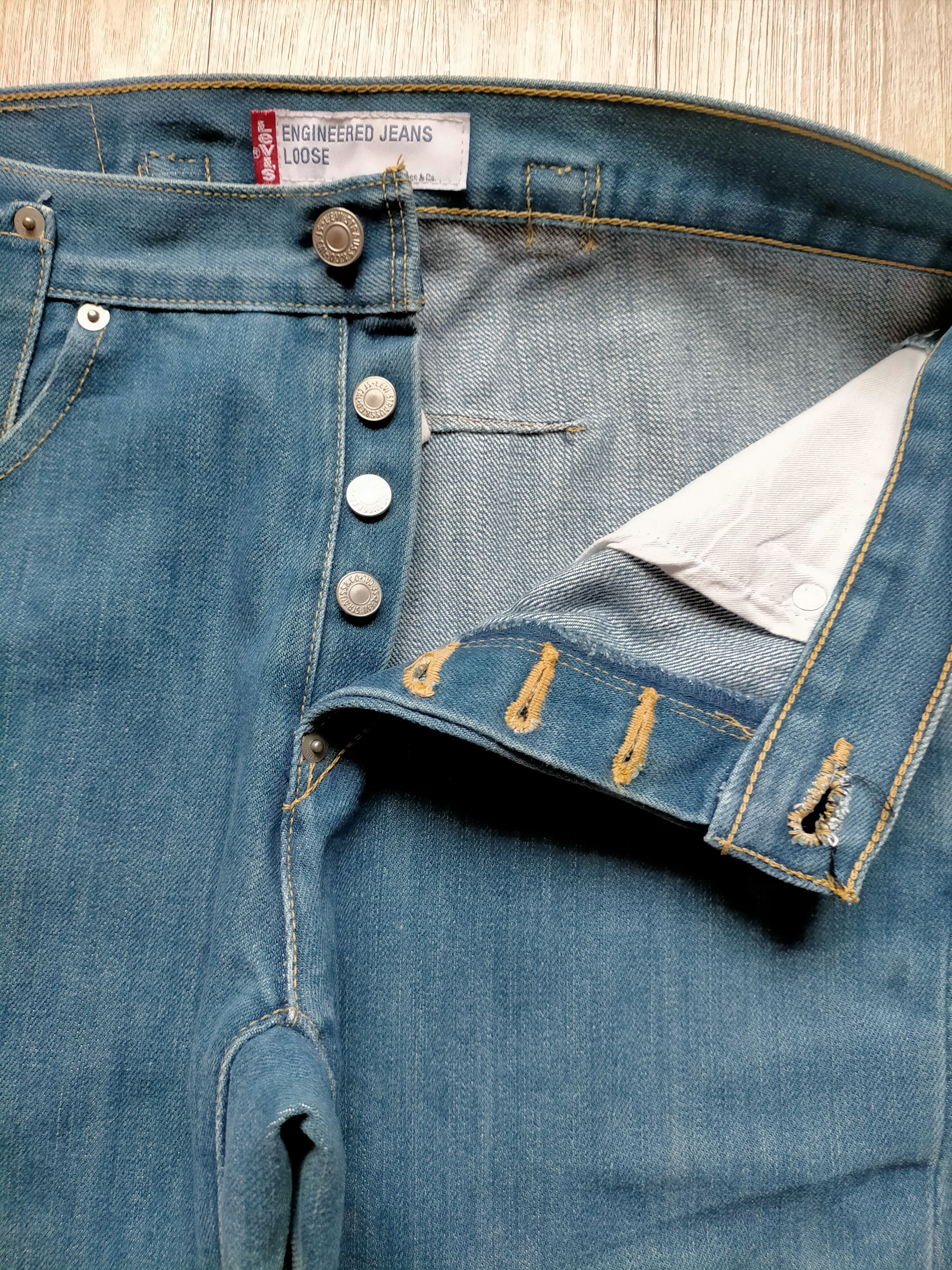 Levi's Vintage 90s Levis Engineering Loose Single Pocket Jeans Size US 29 - 7 Thumbnail