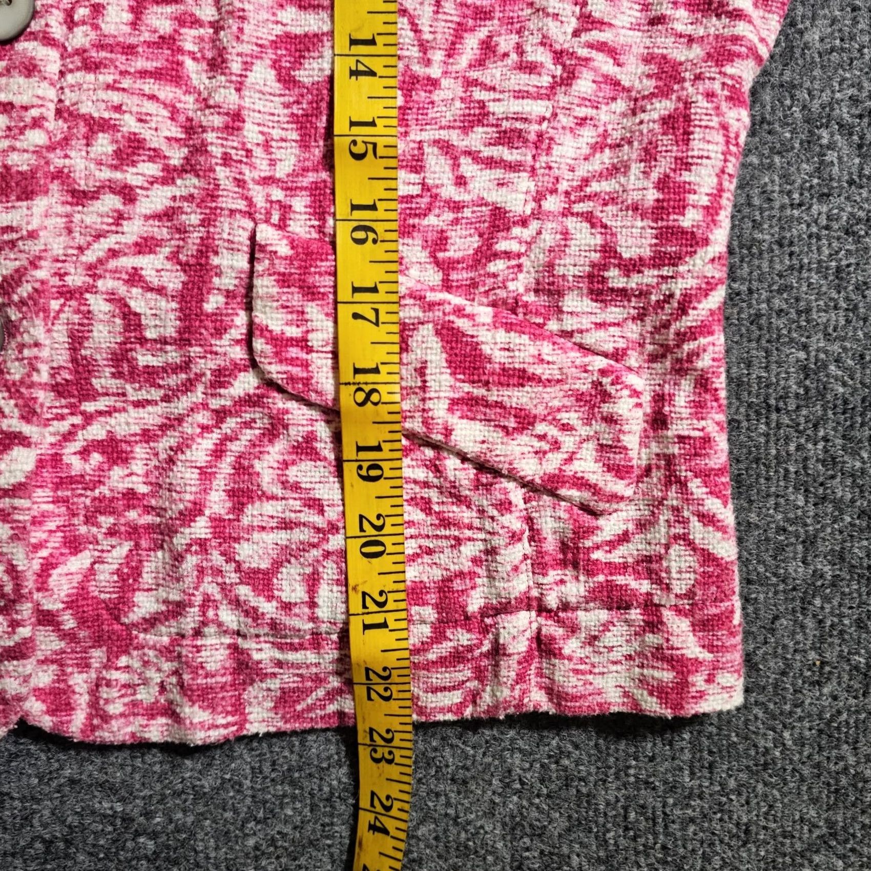 Coldwater Creek Coldwater Creek Blazer Women L Pink White Floral 3/4 Sleeve Tweed Jacket Career Size L / US 10 / IT 46 - 7 Thumbnail