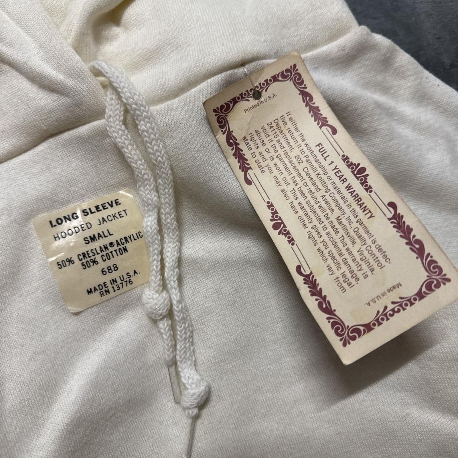 Vintage True Vintage 70s Wrangler NWT 5050 Blank Hoodie Sweatshirt Size US S / EU 44-46 / 1 - 4 Thumbnail