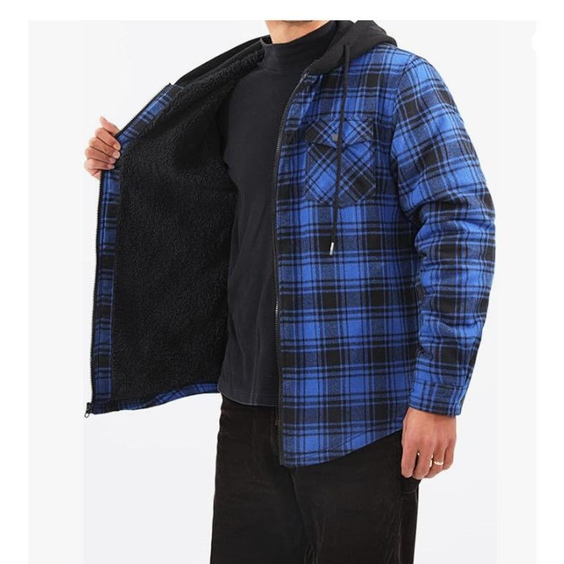 The Unbranded Brand SIZE SMALL Men's Sherpa Lined Full Zip HoodPlaid ShirtJacket Size US XL / EU 56 / 4 - 4 Thumbnail