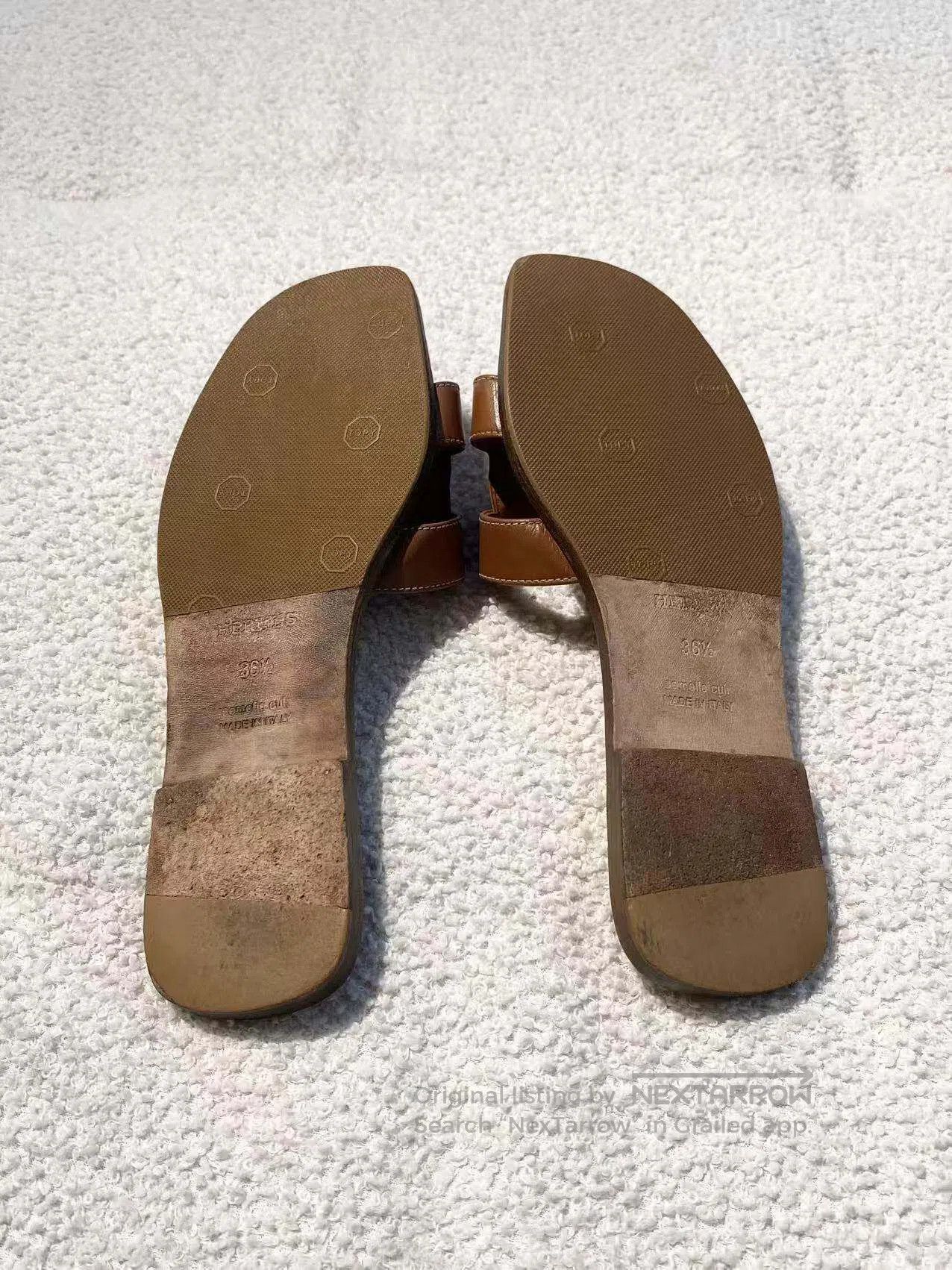 Hermes Hermes Classic Hlogo slippers| Size US 6 / IT 36 - 6 Thumbnail