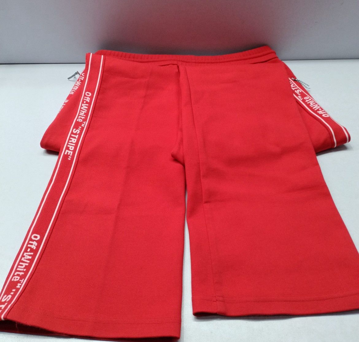 Off-White Off-White red cotton blend "Stripe" track pants Size US 34 / EU 50 - 8 Thumbnail